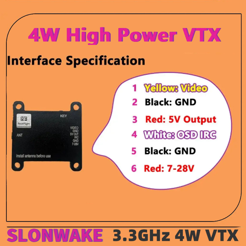 SLONWAKE FPV 3.3G 16CH 4000mW  - Drone Rc Toy recension och pris