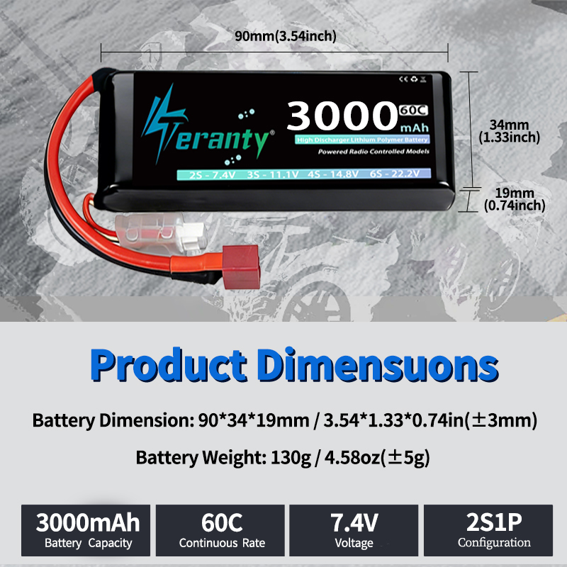 TERANTY 2S 3000mAh Lipo Batter - Drone Rcs recension och pris