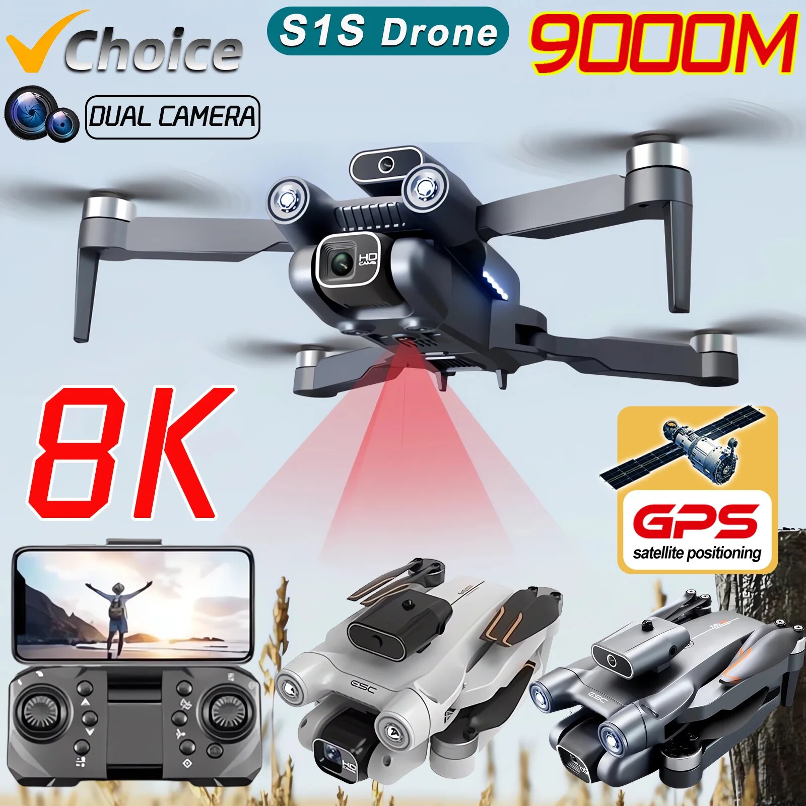 S1S Drone 5G Wifi 4K Professio - Drone Rc S1S recension och pris