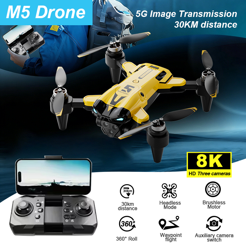 M5 Smart Drone with Camera Bru - Drone Smart Rc Foldable recension och pris