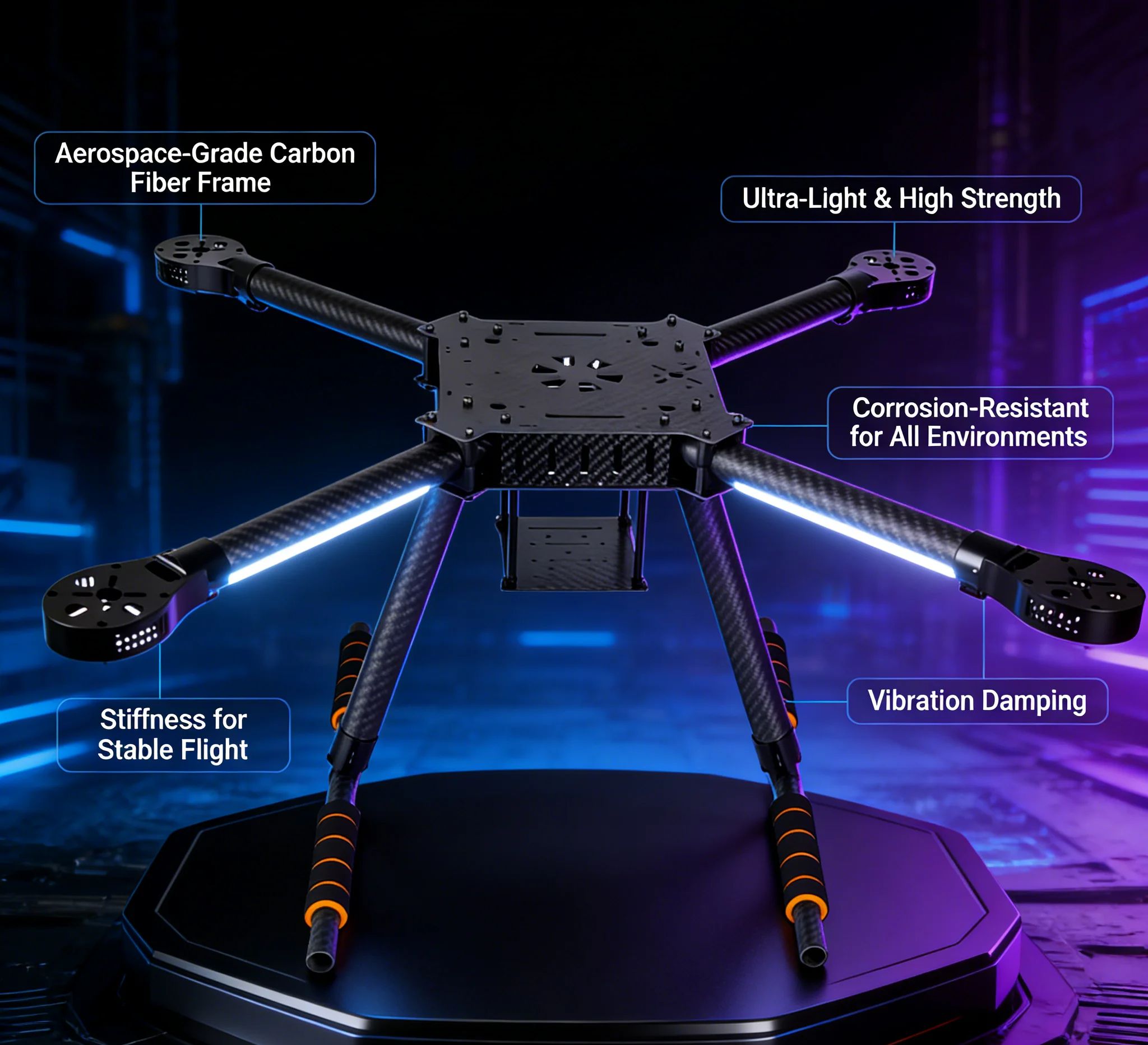 Full Carbon Fiber F550/F680mm  - Heavy Lift Drone Frame recension och pris