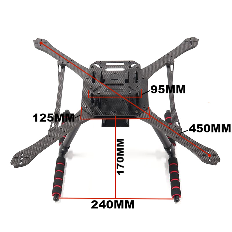B-CUBE Open Source 450MM Smart - Heavy Lift Drone Frame recension och pris