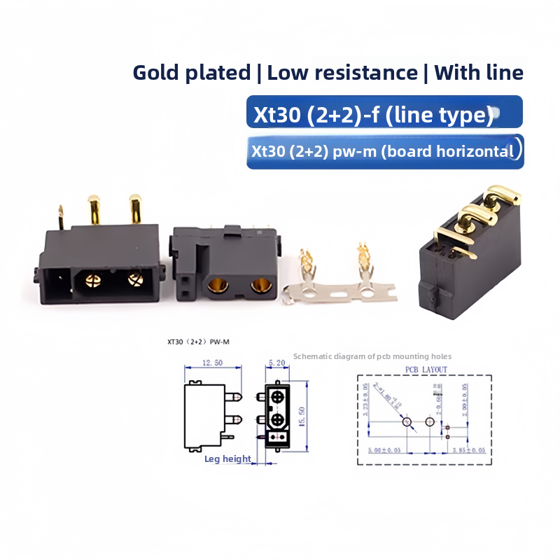 XT30(2+2) XT30PB/PW(2+2) Male  - Drone Rc Signal recension och pris