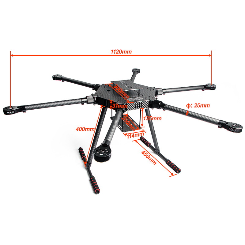 Flyroun LXX6 TL6X003 6 aixs Fu - Heavy Lift Drone Frame recension och pris